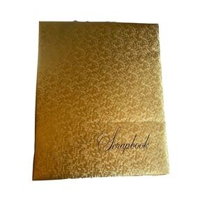 Decorel Scrapbook Gold Vintage Embossed Metallic Post Bound Memory Book Retro